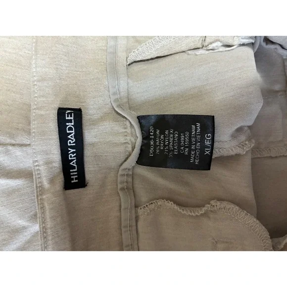 Hilary Radley Womens Pull On Shorts Beige Melange Stretch Pockets Size  XL (J15) - Picture 3 of 7
